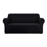 Artiss Black 3-Seater Stretch Sofa Cover for Ultimate Protection and Style - Front View