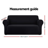 Artiss Black 3-Seater Stretch Sofa Cover for Ultimate Protection and Style - Side View