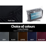 Artiss Black 3-Seater Stretch Sofa Cover for Ultimate Protection and Style - Rear View