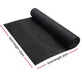 50% Black UV-Stabilized Shade Cloth for Greenhouses - 1.83m x 30m Roll for Optimal Plant Protection - Side View