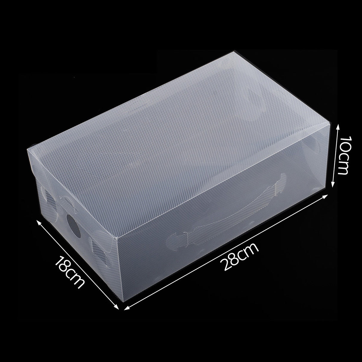 20-Pack Clear Stackable Shoe Organizer Boxes