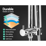 Cefito Premium 9'' Chrome Rainfall Shower System with Handheld High Pressure and Brass Diverter - Top-Down View