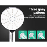 Cefito Premium 9'' Chrome Rainfall Shower System with Handheld High Pressure and Brass Diverter - Rear View