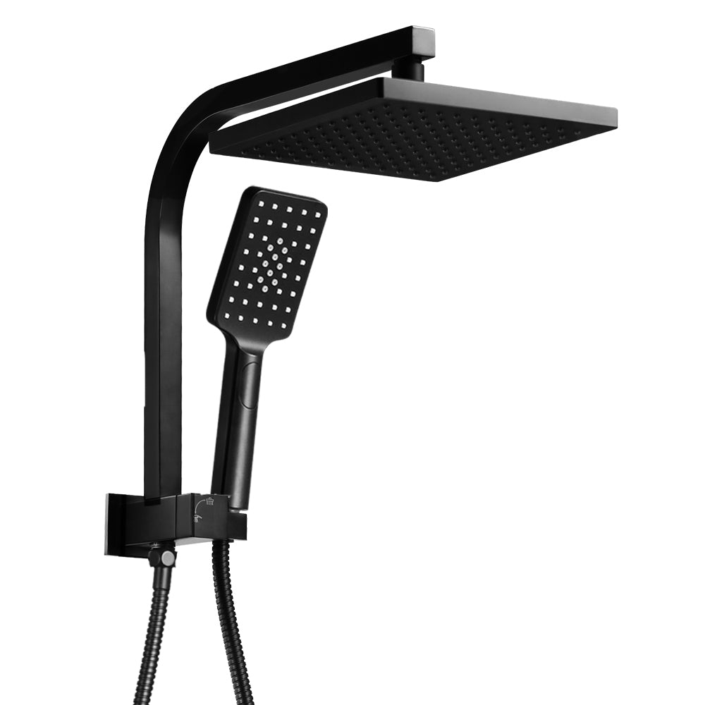 Cefito WELS 8'' Matte Black High-Pressure Dual Shower System with Rainfall and Handheld Options