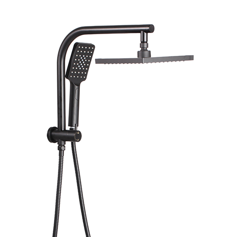 Cefito WELS 8'' Matte Black High-Pressure Dual Shower System with Rainfall and Handheld Options
