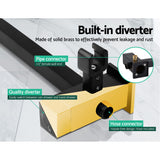 Cefito WELS 8'' Matte Black High-Pressure Dual Shower System with Rainfall and Handheld Options - Close-Up Angle