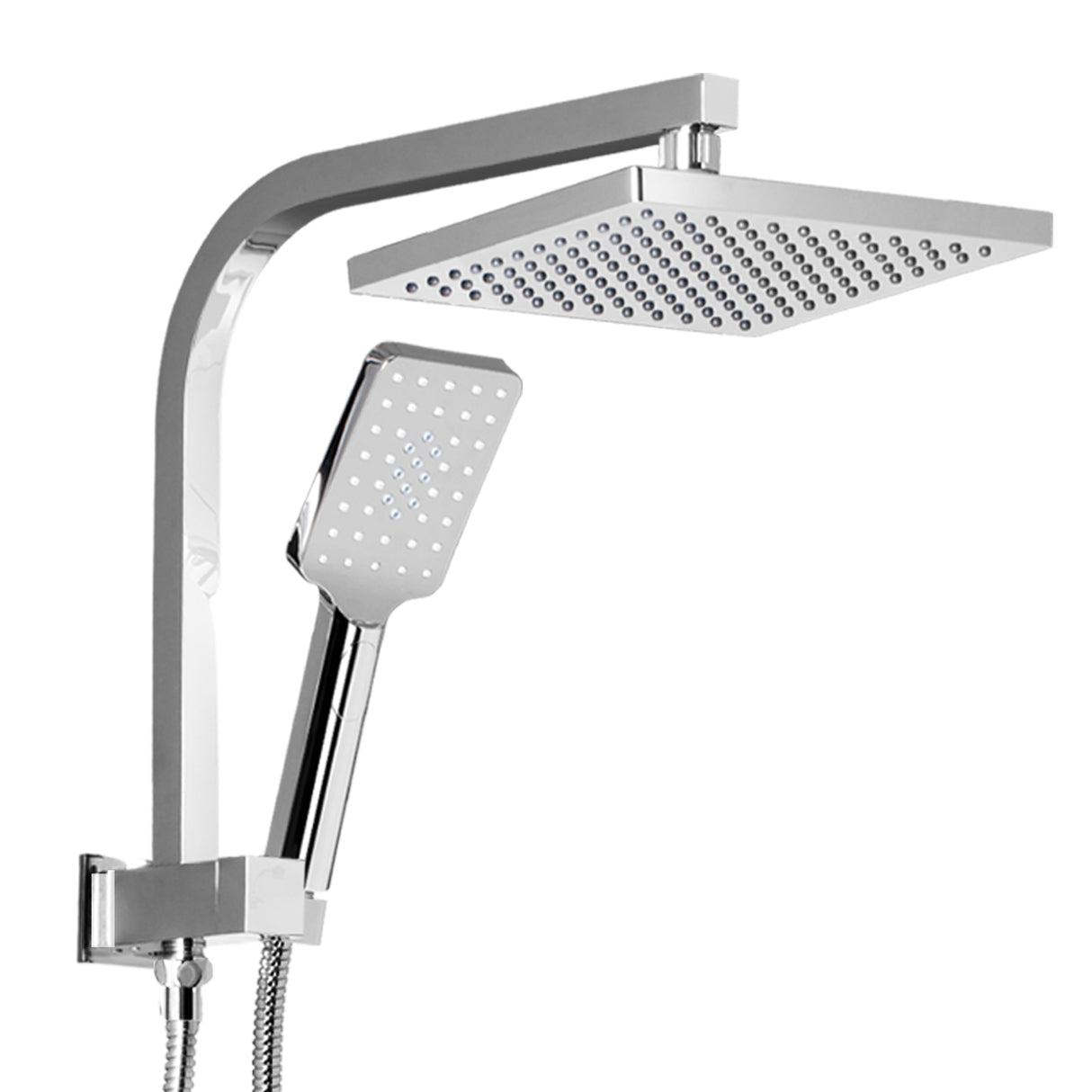 Cefito Premium 8-Inch Chrome Rain Shower Head Set with Handheld Option