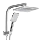 Cefito Premium 8-Inch Chrome Rain Shower Head Set with Handheld Option - Front View