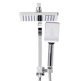 Cefito Premium 8-Inch Chrome Rain Shower Head Set with Handheld Option - Top-Down View