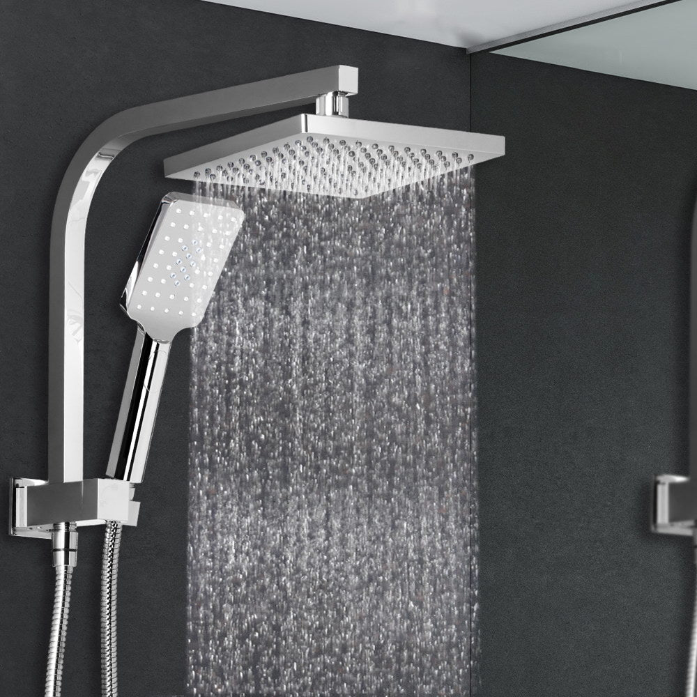 Cefito Premium 8-Inch Chrome Rain Shower Head Set with Handheld Option