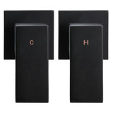 Cefito 8-Inch Luxury Matte Black Rainfall Shower System with High-Pressure Brass Fixtures - Top-Down View