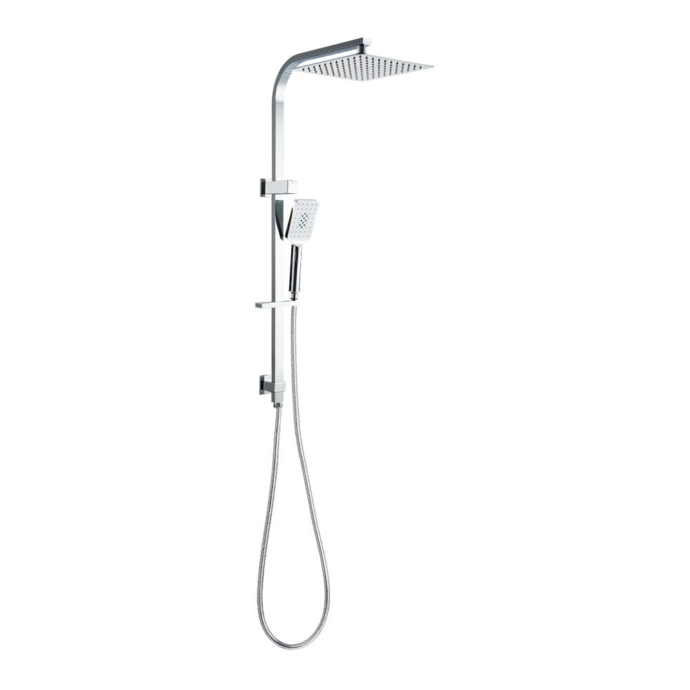Cefito 10 High Pressure Dual Shower Head Set with Handheld and Overhead in Chrome Finish