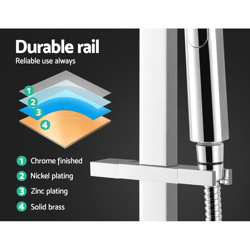 Cefito 10 High Pressure Dual Shower Head Set with Handheld and Overhead in Chrome Finish