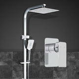 Cefito Luxurious 10-Inch Chrome Rainfall Shower Head and Mixer Set with High-Performance Handheld Option