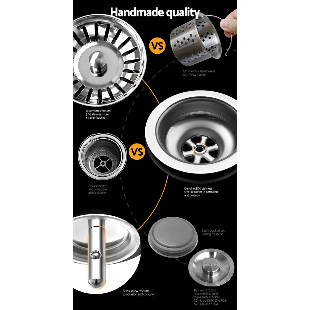 Cefito 30cm x 45cm Premium Food-Grade Stainless Steel Kitchen Sink - Multiple Installation Styles for Ultimate Flexibility