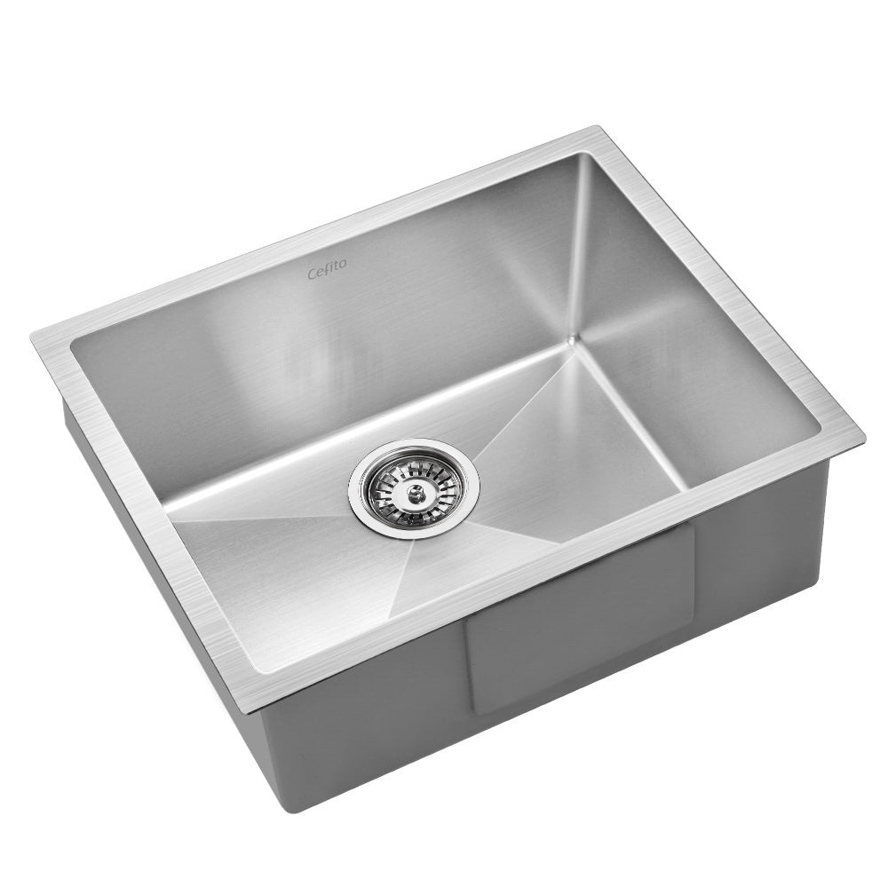 Cefito 54cm x 44cm Premium Black Stainless Steel Kitchen Sink  Multifunctional Under/Top/Flush Mount Design