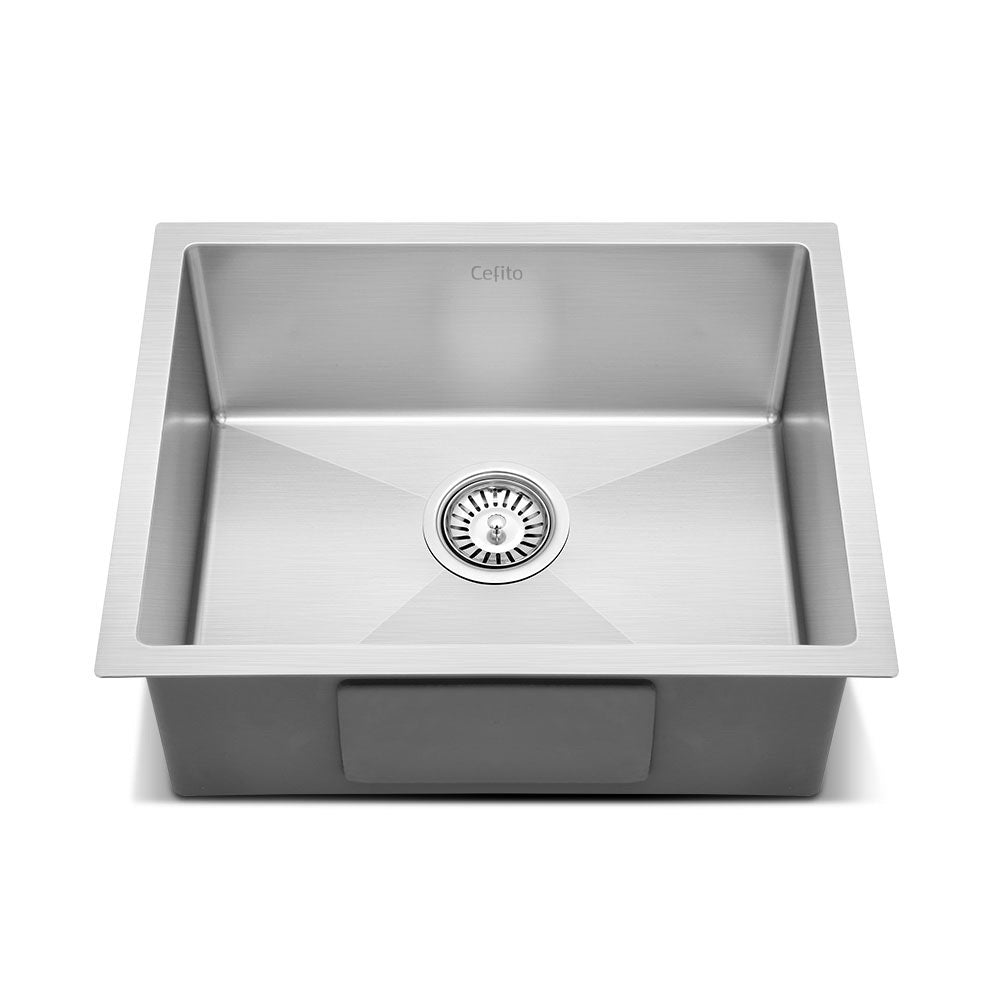 Cefito 54cm x 44cm Premium Black Stainless Steel Kitchen Sink  Multifunctional Under/Top/Flush Mount Design