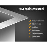 Cefito 54cm x 44cm Premium Black Stainless Steel Kitchen Sink  Multifunctional Under/Top/Flush Mount Design
