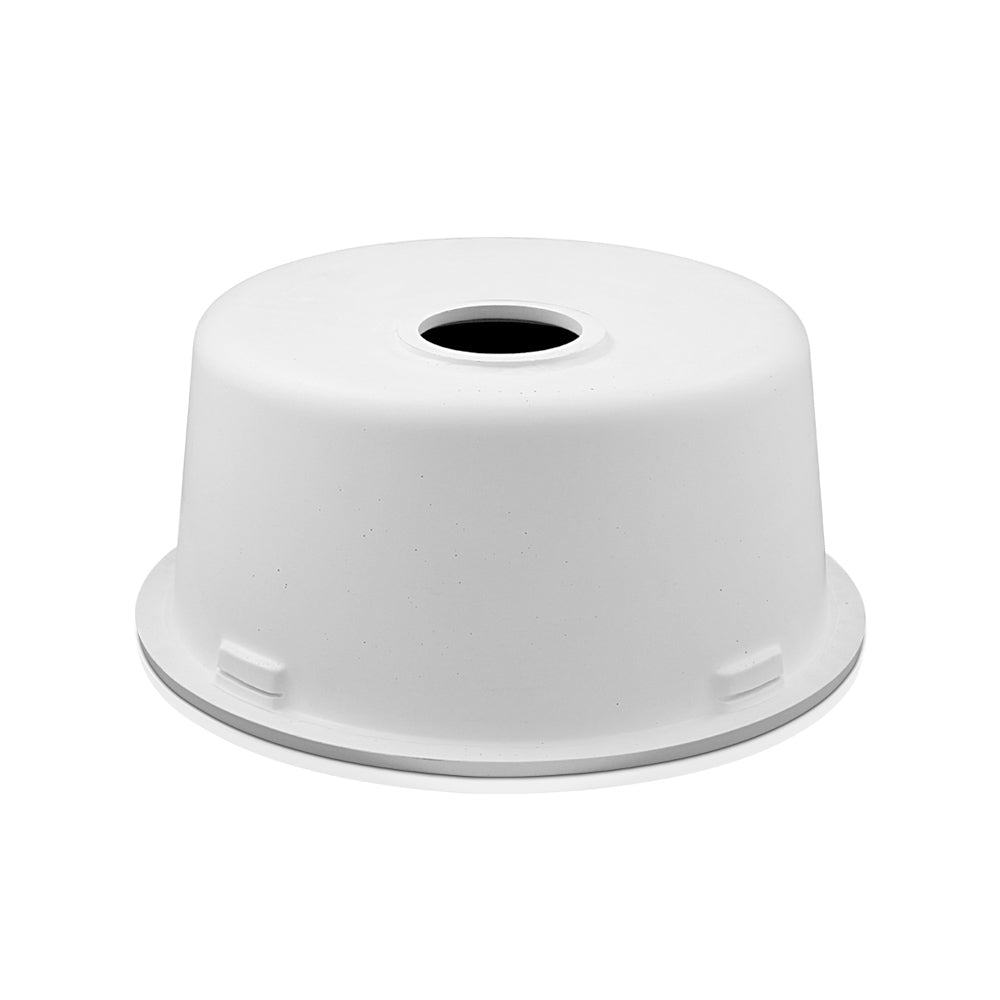 Cefito 430MM Round White Granite Composite Sink - Stylish Versatile Basin for Laundry and Kitchen Use