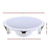 Dual 6-Inch In-Ceiling Speakers for Home Theater - 80W Stereo Sound System for Multi-Room and Outdoor Use