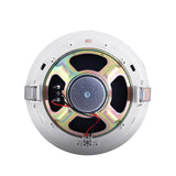Dual 6-Inch In-Ceiling Speakers for Home Theater - 80W Stereo Sound System for Multi-Room and Outdoor Use - Side View