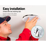 Dual 6-Inch In-Ceiling Speakers for Home Theater - 80W Stereo Sound System for Multi-Room and Outdoor Use - Rear View