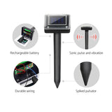 12-Pack Gardeon Solar Ultrasonic Snake Deterrent - Multi-Pulse Repeller for Outdoor Safety