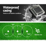 12-Pack Gardeon Solar Ultrasonic Snake Deterrent - Multi-Pulse Repeller for Outdoor Safety - Rear View