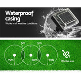 Set of 6 Solar-Operated Ultrasonic Snake Deterrents for Garden and Yard Safety - Rear View
