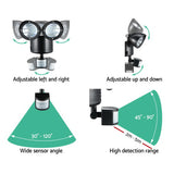 22 Bright Solar Motion-Activated Floodlight with 22 LEDs - Rear View