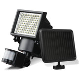 100 LED Solar-Powered Motion Sensor Security Light for Enhanced Outdoor Illumination - Front View