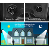 100 LED Solar-Powered Motion Sensor Security Light for Enhanced Outdoor Illumination - 45-Degree Angle