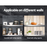 Heavy-Duty Stainless Steel 600mm Wall-Mounted Kitchen Shelf Rack - Top-Down View