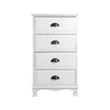 Artiss Vintage Bedside Table Chest 4 Drawers Storage Cabinet Nightstand White