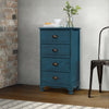 Artiss Bedside Tables Drawers Cabinet Vintage 4 Chest of Drawers Blue Nightstand