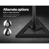 Dual 120CM Adjustable Surround Sound Speaker Stands - Black - Rear View