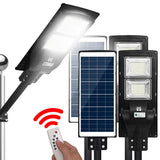 Set of 2 High-Performance LED Solar Street Flood Lights with Motion Sensor for Outdoor Use