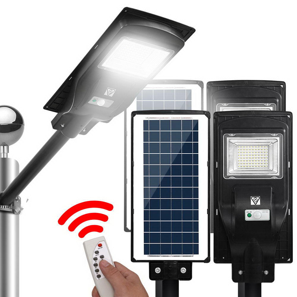 Set of 2 High-Power 90W LED Solar Motion Sensor Flood Lights for Outdoor Use