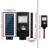 Set of 2 High-Power 90W LED Solar Motion Sensor Flood Lights for Outdoor Use - Front View