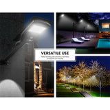 Set of 2 High-Power 90W LED Solar Motion Sensor Flood Lights for Outdoor Use - Rear View
