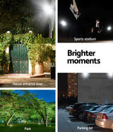 60W Solar-Powered LED Flood Light with Remote Control for Outdoor Security and Garden Lighting - Rear View