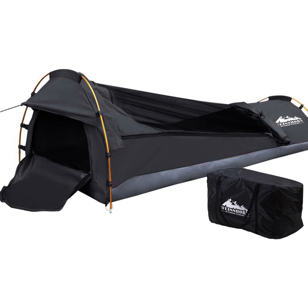 Weisshorn Single Biker Swag - Grey Waterproof Ripstop Canvas Camping Tent