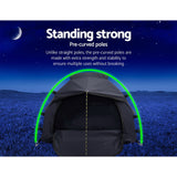 Weisshorn Single Biker Swag - Grey Waterproof Ripstop Canvas Camping Tent - 45-Degree Angle