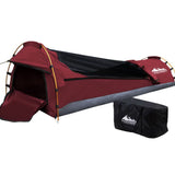 Weisshorn Adventure Biker Swag Tent - Durable Canvas Camping Solution for Outdoor Enthusiasts - Front View