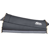 Weisshorn Deluxe King Single Camping Swag Tent - Large Dark Grey Waterproof Canvas - Top-Down View