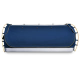 Weisshorn Dark Blue King Single Camping Swag with 7CM Mattress - Free Standing Dome Tent - Side View