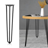 Set of 4 Industrial Hairpin Legs for Coffee and Dining Tables - 73CM Black Steel Desk Support