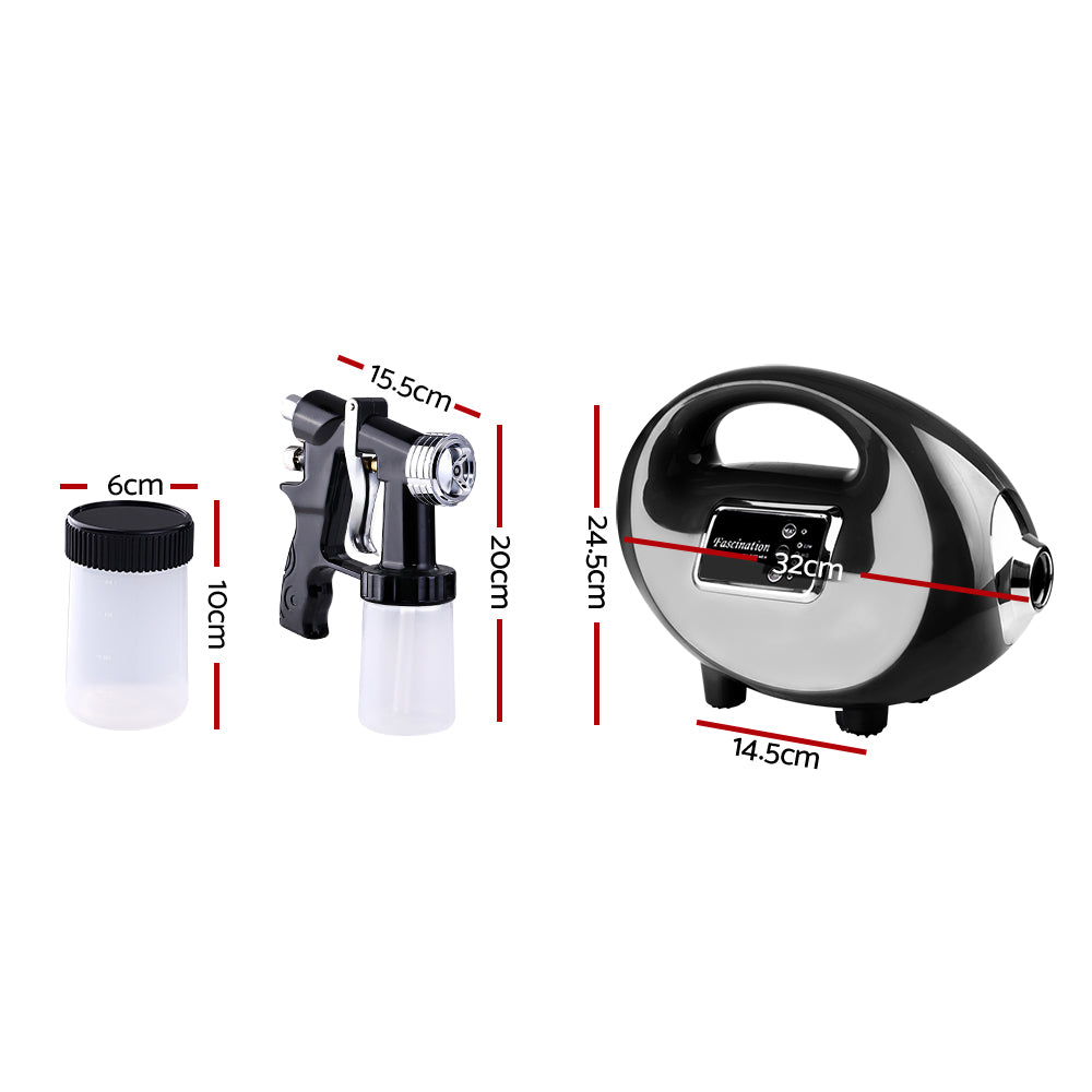 Premium HVLP Spray Tan Machine Kit with Tent and Gun - 700W Sunless Tanning System