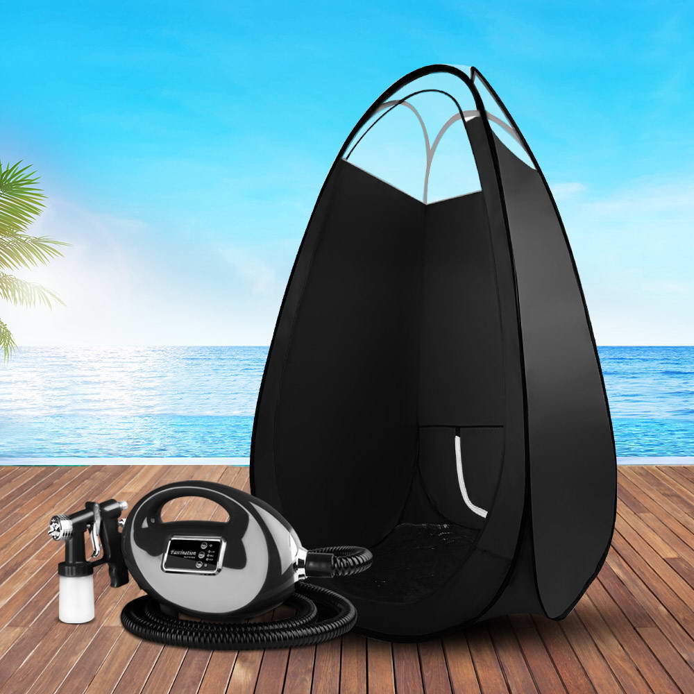 Premium HVLP Spray Tan Machine Kit with Tent and Gun - 700W Sunless Tanning System