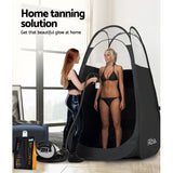 Professional Black Pop-Up Spray Tan Tent - 45-Degree Angle